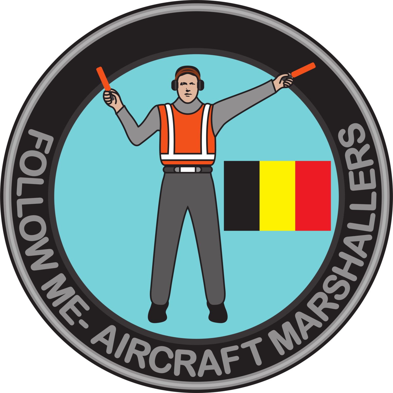 The signs of the marshaller – Follow Me – Aircraft Marshallers Belgium